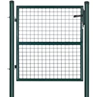 SONGMICS Puerta de Jardín de Acero Galvanizado- Puerta para Valla- Robusta y Duradera- con Cerradura- Manija y Llave…